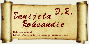 Danijela Roksandić vizit kartica